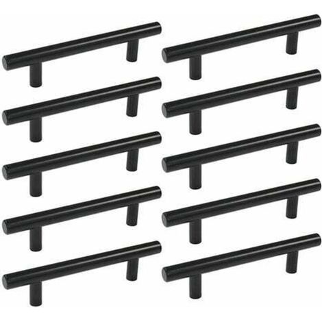 10 pcs 160 mm T Bar Baton Cuisine Armoire Porte Poignées Placard Tiroir Chambre Meubles Tirer Noir-Fei Yu (1/5)