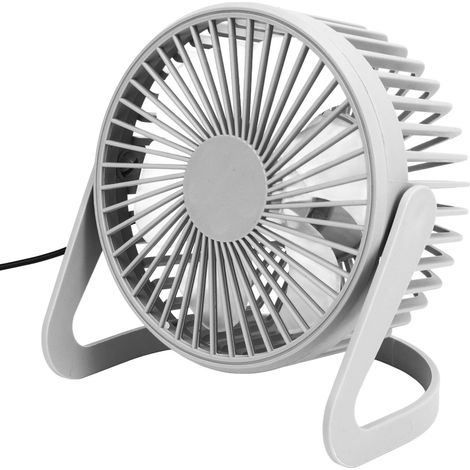 Petit ventilateur de bureau USB, moteur silencieux, grande vitesse, mini ventilateur de table pour le bureau, la voiture, la maison, intérieur et extérieur, blanc (1/5)