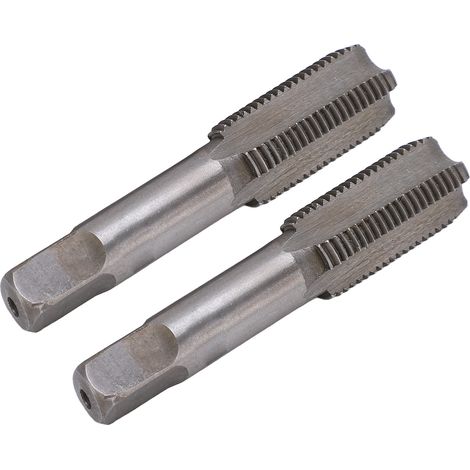 Lot de 2 Tarauds à Main Métrique HSS Acier Rapide à Canal Droit, Filetage Standard M14x1.5, Outil de Taraudage Manuel (1/5)