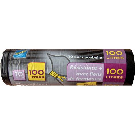 Zaino per rifiuti rinforzato 100 litri x 10 82x90 40 micron - Pubblicità Imballaggio