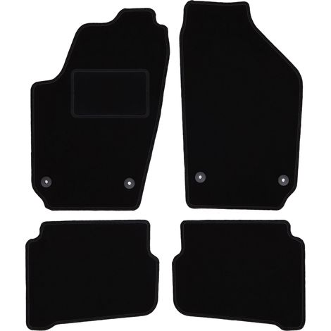 Schwarze Veloursmatten für: Volkswagen Polo IV 9N Fließheck (2001-2009)