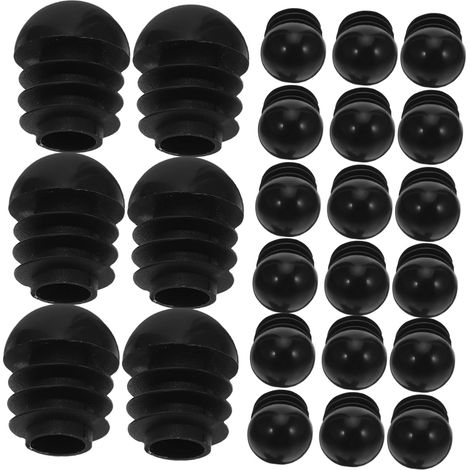 embouts ronds noirs en plastique pour pieds de meubles (1/5)