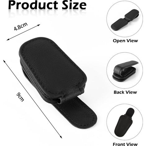 Porte Lunette Voiture,Support Lunette Voiture,Porte Lunettes pour Voiture,Support Lunettes pour Voiture Magnétique Cuir,Porte Lunette Voiture Universel,Support Lunette Voiture Cuir Magnétique (1/4)