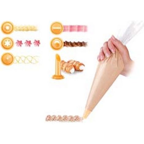 3PZ SAC A POCHE MONOUSO CM.30 CON 6 BECCUCCI "DELICIA" PZ.10 - cm.30 pz.10