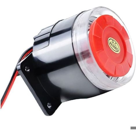 Sirène 12V - 1 Unité - ABS - Alarme 120dB avec Flash LED - Extérieur Maison Garage - 60x50x50mm (1/5)
