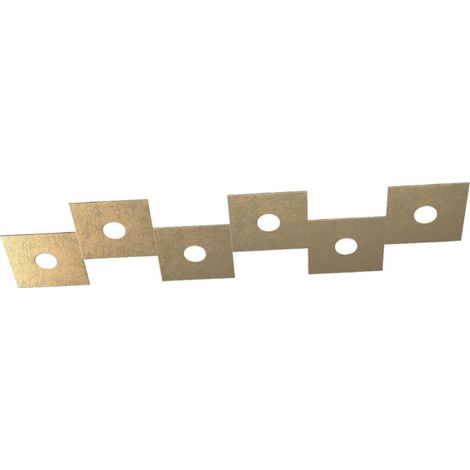 Plafoniera moderna top light eccentric 1156 6l gx53 led metallo lampada parete soffitto, finitura metallo foglia oro