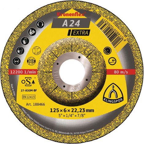 [NEUWERTIG] B-Ware Klingspor 10 St. Schruppscheibe Schleifscheibe A24 Extra D180x S8mm Gekr Sta Bohr