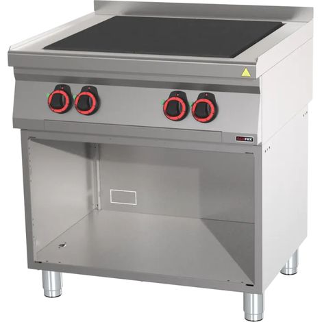 Fourneau électrique avec 4 coup de feu avec soubassement REDFOX - SPL 70/80 E - REDFOX