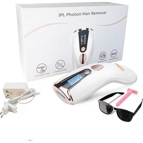 Dispositivo professionale per la depilazione laser IPL per donne, indolore, a luce pulsata, per la rimozione dei peli delle gambe. - AquaForge (1/5)