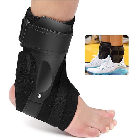 attelle De Cheville De Sport (l) - Orthse De Cheville Rglable Avec Plaque En Pe - Pour Les Sports Avec Entorses Et Blessures Ligamentaires (1/5)