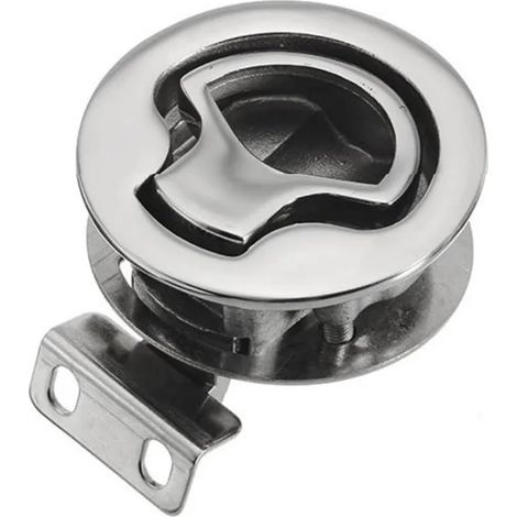 Anneau de Trappe Rond en Acier Inoxydable 316, 2 Pouces, Montage latéral, loquet de Traction, Polissage Miroir, poignée de Levage de Pont de Bateau Marin for auvent (1/5)