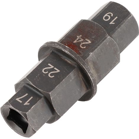 Outil de démontage d'axe de roue de moto, clé hexagonale en fer pour axe de 17/19/22/24 mm (1/5)