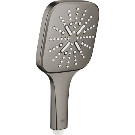 Grohe Rainshower SmartActive Cube - Handbrause 130 9,5 l/min, 3 Strahlarten, Hard Graphite gebürstet 26582AL0