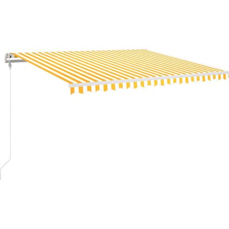 Maison Exclusive - Markise Automatisch Einziehbar 400x350 cm Gelb (1/5)