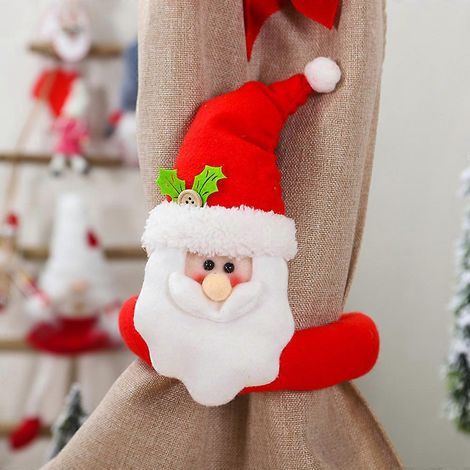 Décorations de Noël pour la maison : Père Noël, renne, bonhomme de neige, accroche-rideaux, joyeux Noël, décorations pour la maison, année 2021, décorations de Noël pour la maison