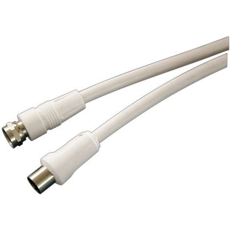 2,5 m F Collegamento antenna F TV/SAT macho color blanco Electro Dh 37.000/2,5/B 8430552126811