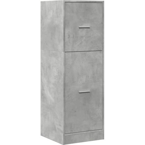 Mobiletto multifunzionale da farmacia per riporre oggetti in soggiorno o in ufficio 40 x 41 x 118 cm legno composito grigio cemento 020050640
