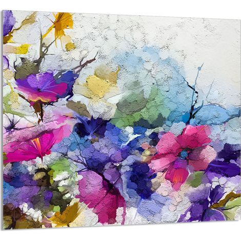 Panneau de verre POUR la cuisine 65x60 Fleurs (1/5)