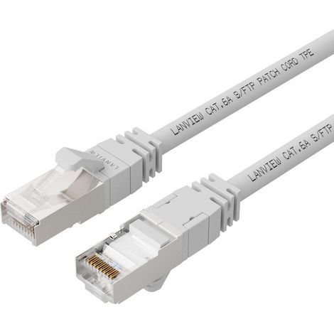 Cavo Lanview CAT6A S/FTP 1,5 m bianco LSZH, elevata flessibilità, LV-SFTP6A015W