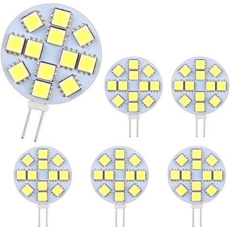 Lot de 10 Ampoules LED G4 DC 12V Non Dimmables Blanc 6000K Remplacement pour Ampoules Halogènes 20W pour Cuisine Camping-Car RV Remorque Bateau (1/4)