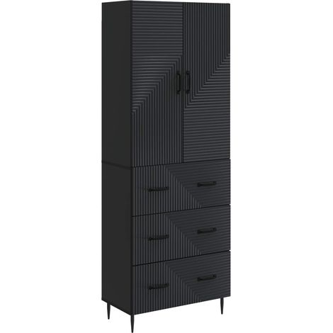 Set di armadi 2 pcs Nero 66 x 34,5 x 90 cm Legno ingegnerizzato vidaXL
