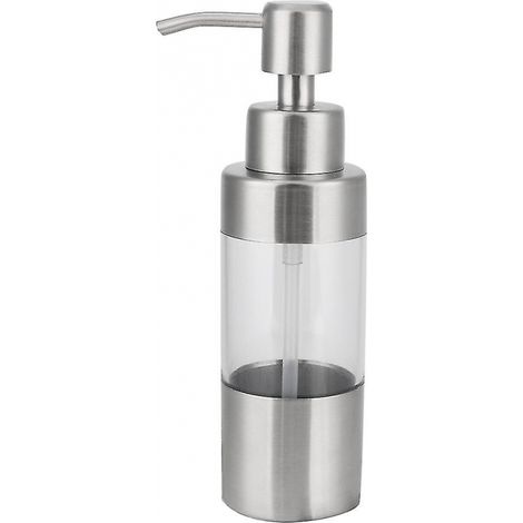 350-ml-Handseifenspenderflasche aus Edelstahl und transparentem ABS mit Pumpe – AquaForge (1/5)
