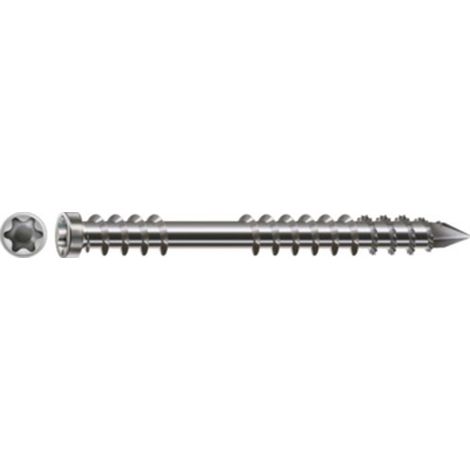 Spax Vis terrasse Tête cylindrique TC TORX T25 5X50 Inox A2-100 pièces (1/5)