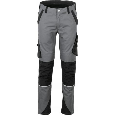 Pantaloni da lavoro PLANAM NORIT fino alla vita, elasticizzati grigi, taglia 46 (1/5)