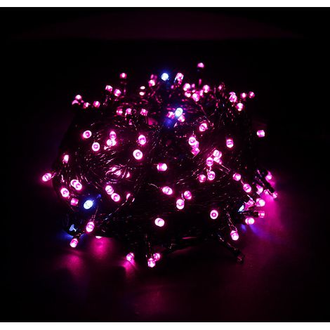BEBUSINGOTO (Rosa), 20 m lange, zweifarbige Lichterkette mit 200 LEDs auf grünem Kabel mit 8 Betriebsmodi, ideal für drinnen und draußen für Weihnachten, Baum, Schlafzimmer