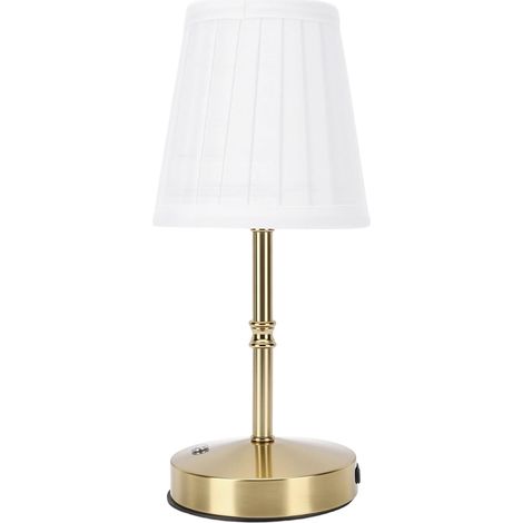 Focket Lampe de Table LED sans Fil, Abat-jour en Tissu, Chevet (1/5)