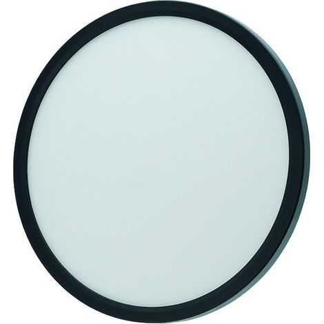 Moderne schwarze runde Deckenleuchte Ø29cm für Wohnzimmer, Flur, Bewegungssensor, Dämmerung, neutrale Farbe, LED 24W DENVER RADAR Idealed (1/5)