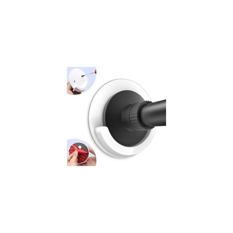 Lot de 2 supports de fixation pour tringle de rideau de douche – 10,2 cm diamètre – Acrylique 3M – Supporte jusqu'à 9 kg