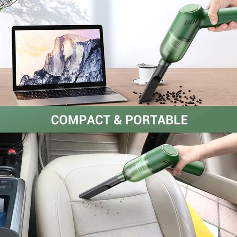 Aspirateur À Main - Sans Fil Rechargeable - Pour Voiture Tapis Moquette - Surfaces Sèches Et Humides - 1 Pièce (1/5)
