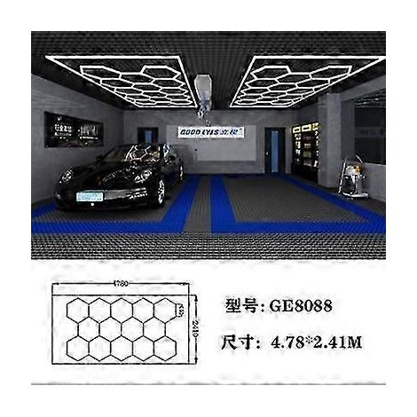 Fournitures de detailing automobile haut de gamme d'usine pour l'entretien des voitures, salle de lavage et atelier, éclairage LED nid d'abeille (GE8088) (1/5)