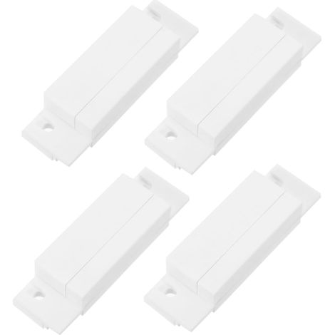 4 Ensembles 31Y Blanc Montage en Surface Filaire NC NO Capteur de Contact de Porte Alarme Magnétique Interrupteur Reed