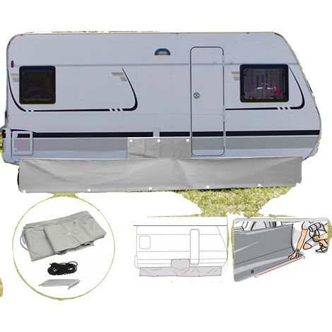 Gonna scorrevole per veranda di roulotte, lunghezza 7 m, copri passaruota inclusi, 1 set (1/2)