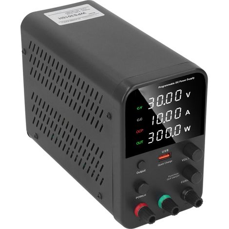 Alimentation CC variable WPS3010H 0-30 V 0-10 A 300 W, boîtier en alliage d'aluminium, prise UE, 230 V CA (1/5)