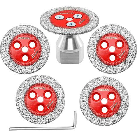 5 pièces disque diamant, 1 pièce bride m14, clé hexagonale, coupe carrelage marbre granit, pour meuleuse angle (1/4)