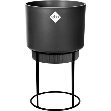 Elho B.for Studio Round 22 Living Black Vaso Rotondo (1/4)