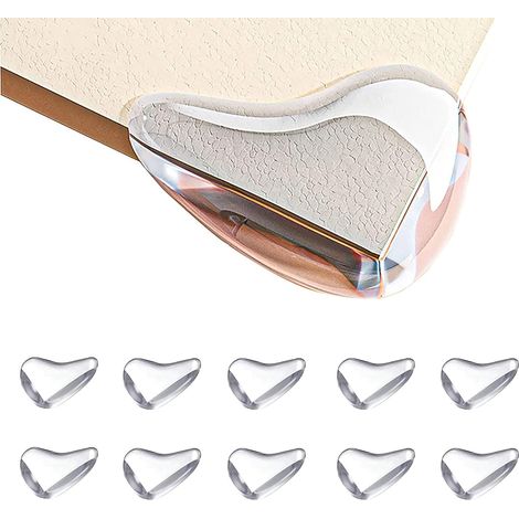 NALOOKAMIC Protecteur d'angle de bureau 10 pièces Protecteur d'angle de bureau transparent pour bébé avec adhésif renforcé (1/5)