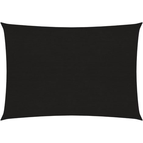 Voile d'ombrage Voile de parasol - 160 g/m² Noir 4x5 m PEHD BV405513 - BonneVie (1/5)