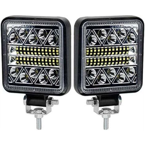 Lot de 2 phares de travail LED 102 W, 15 000 lm, feux de recul LED 12 V, pour voiture, tracteur, bateau, camion 12-24 V (1/4)