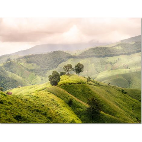 CRÉDENCE CUISINE Paysage - Collines - Vert 60x45 cm (1/5)