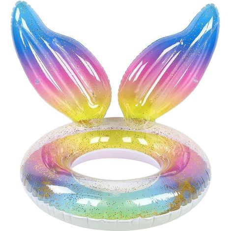 Bouée gonflable à paillettes, 32 kg, pour la natation en piscine, accessoire flottant destiné aux activités nautiques récréatives.-AquaForge (1/5)
