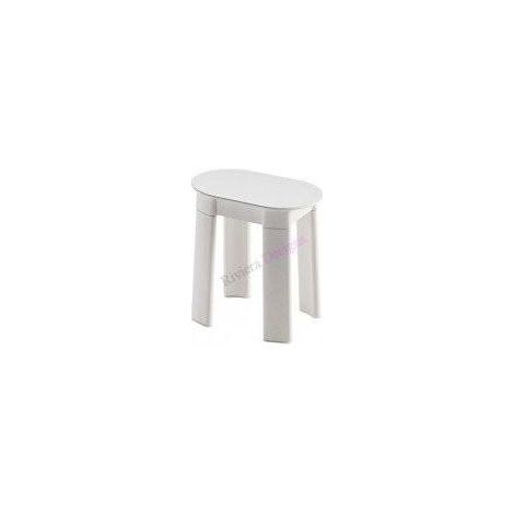 Aqualine - Taburete de baño Tetra, 42x41x27 cm, blanco 2872
