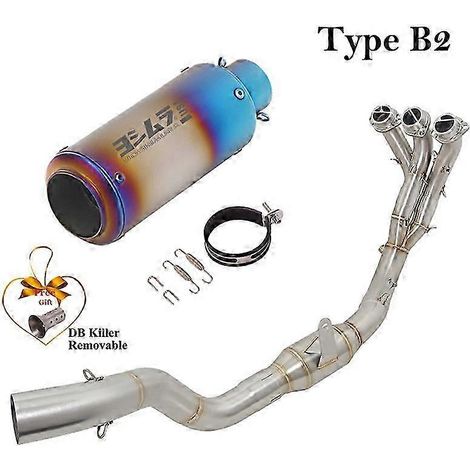 Sistema De Escape Completo Para Motocicleta, Silenciador De Tubo De Enlace Delantero Modificado, Db Killer, Para Yamaha Tracer9 Tracer 9 Gt 2021 2022( Type B2) (1/5)