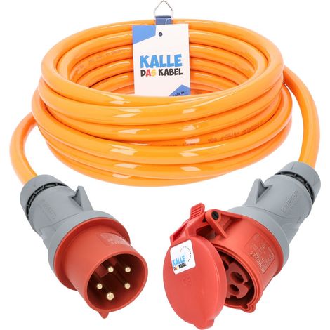 Kalle Verlängerungskabel CEE 400V 32A 6,0mm² Extreme Signal Orange IP44 5 Meter