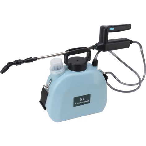 Pulvérisateur électrique à batterie avec poignée large antidérapante, idéal pour les plantes, les fleurs et l'agriculture (5 L, bleu). (1/5)