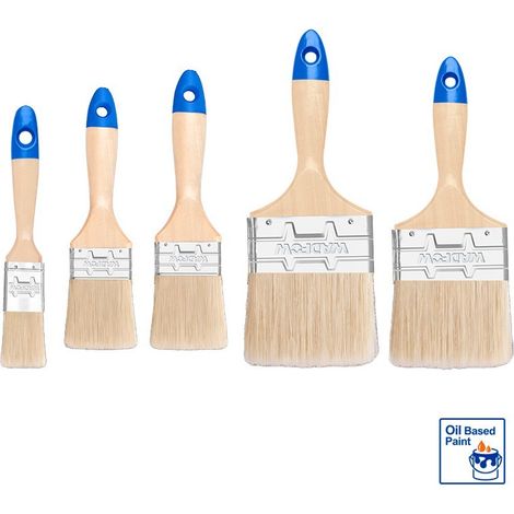 Juego de 9 pinceles WADFOW para pintura a base de aceite con mango de madera (1/3)