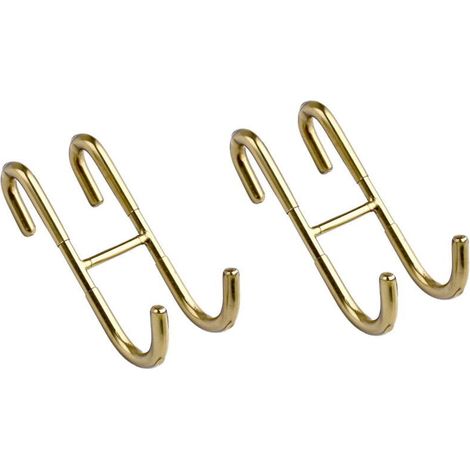 Glastürhaken für Dusche mit Haken aus Edelstahl 304, Badezimmerhalterung ohne Rand und ohne Bohren - Golden (1/5)